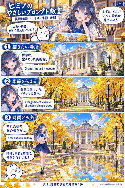 黄金のイチョウと美術館の表紙